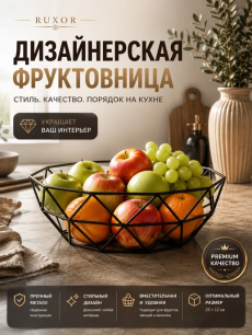 Новинка: фруктовница черная треугольники Kokette