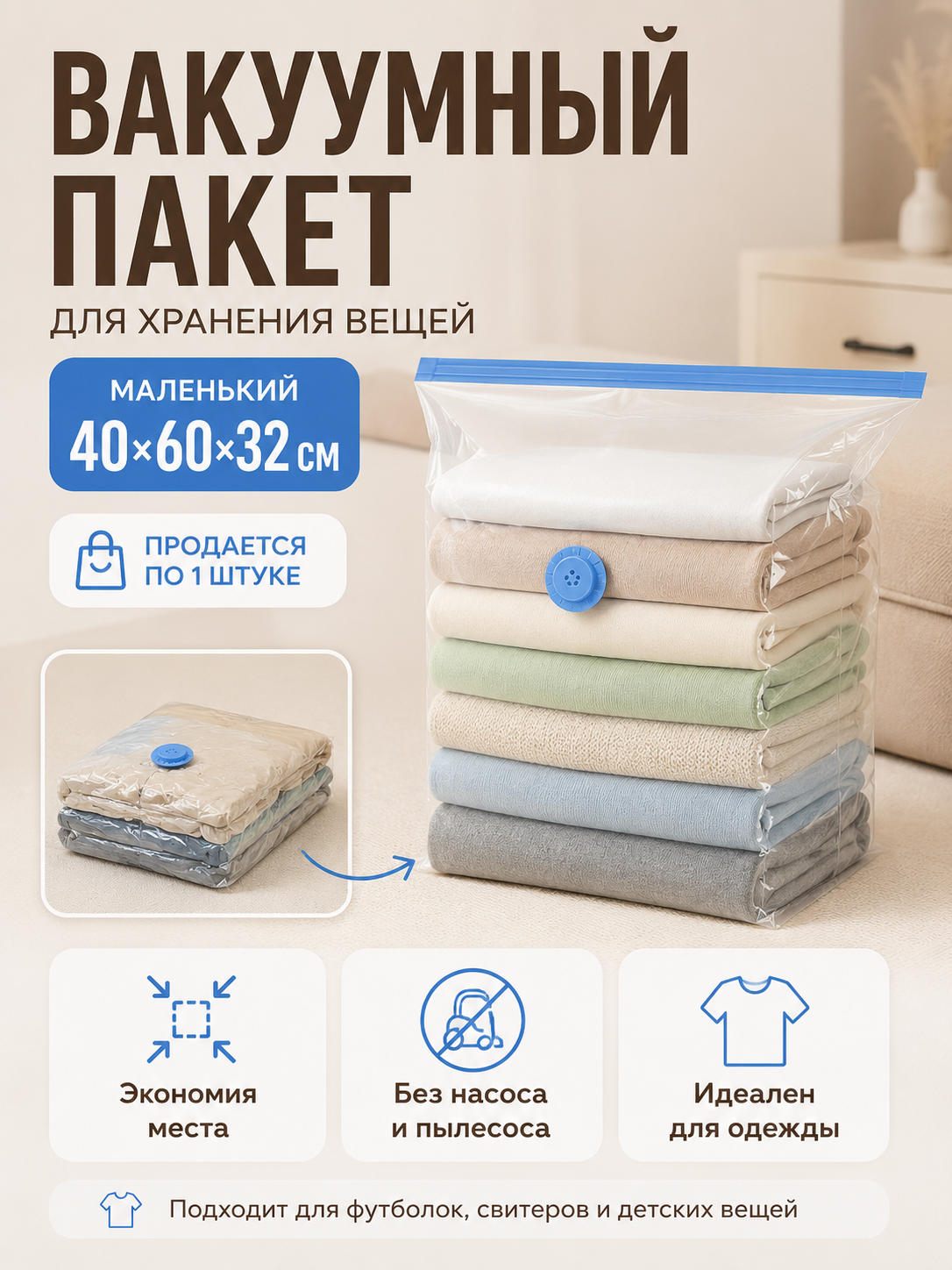 Фото товара 25880, вакуумный пакет маленький